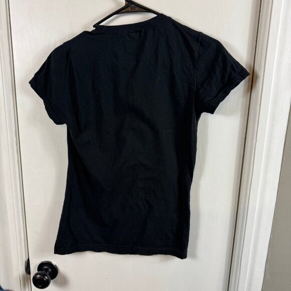 Bay Island Sportswear Sugar Skull Woman Graphic Tee Black Red Roses Size L - Picture 6 of 6